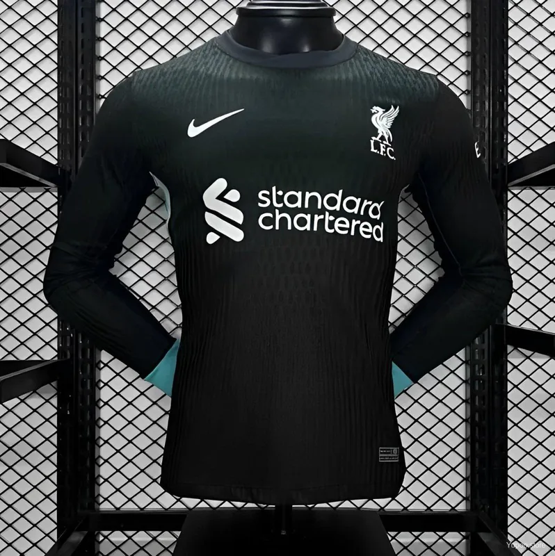 Camiseta Liverpool 2024/25 VISITANTE MANGA LARGA VERSION JUGADOR